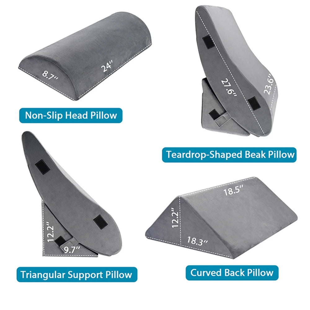 Orthopedic Bed Wedge Pillow Set (4-Piece)