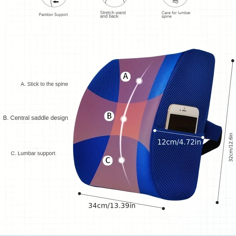 EverFit Memory Foam Lumbar Pillow