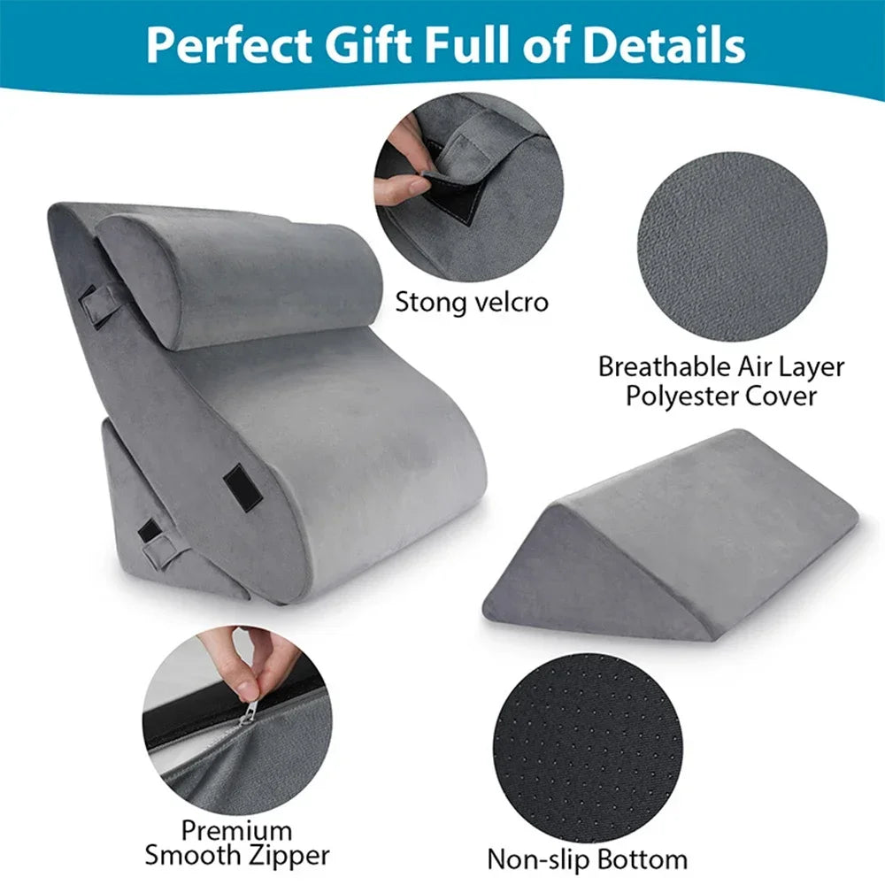 Orthopedic Bed Wedge Pillow Set (4-Piece)